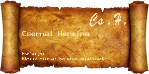 Csernai Hermina névjegykártya